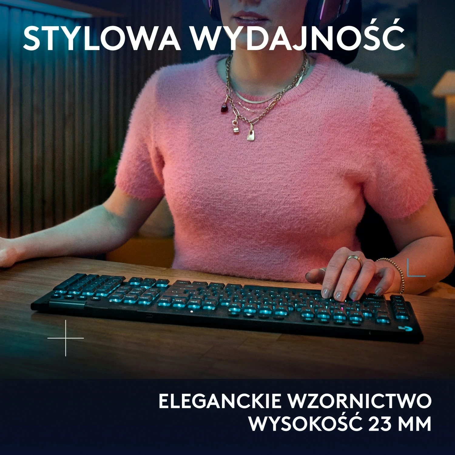 Mehanična tipkovnica RGB Logitech G915 X, črna