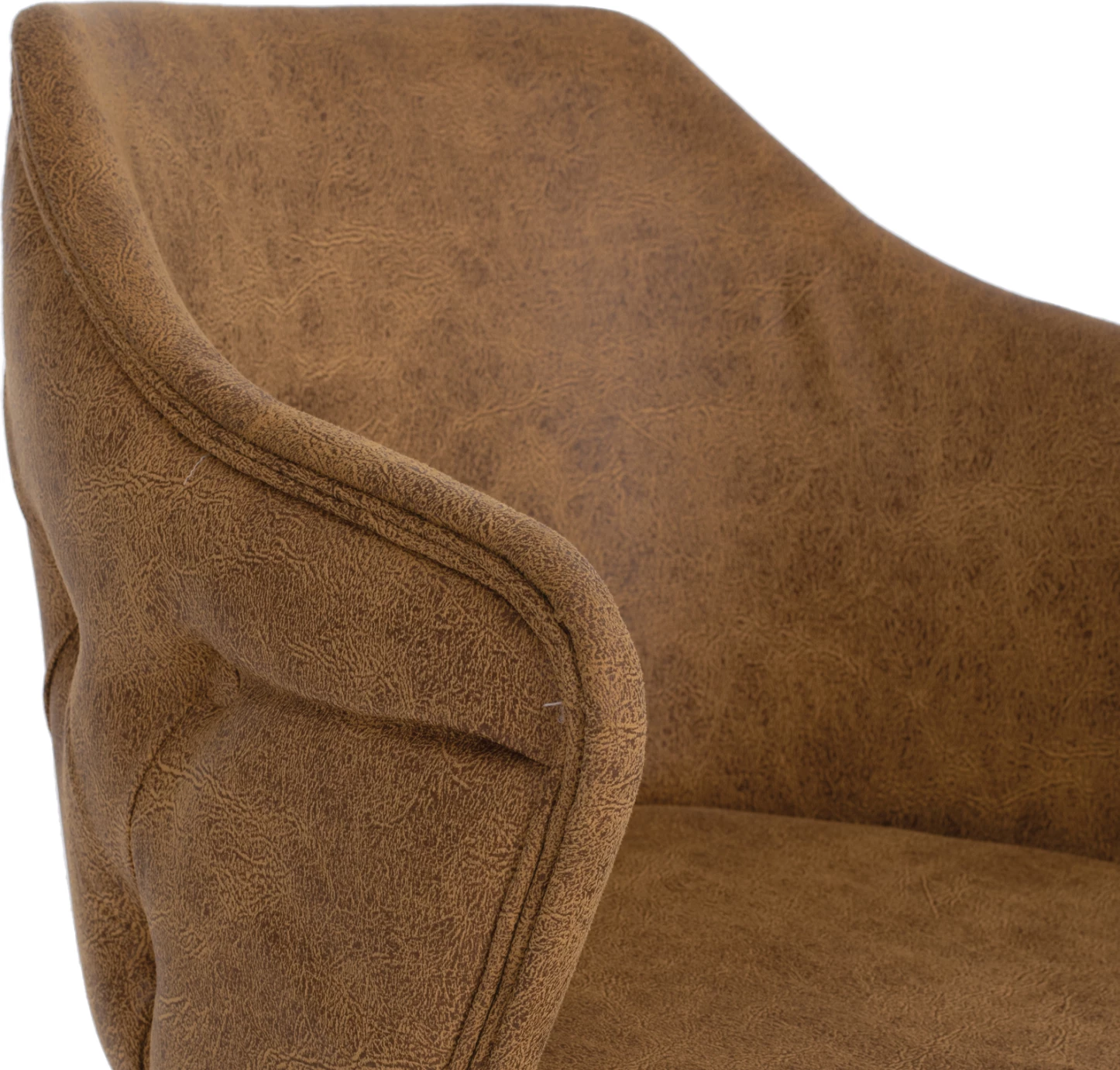 Profesionalni naslanjač Theresa FH9263.19 iz nubuk materiala v zlati barvi z lesenimi nogami 56x60x84Hcm, set 4 kosov