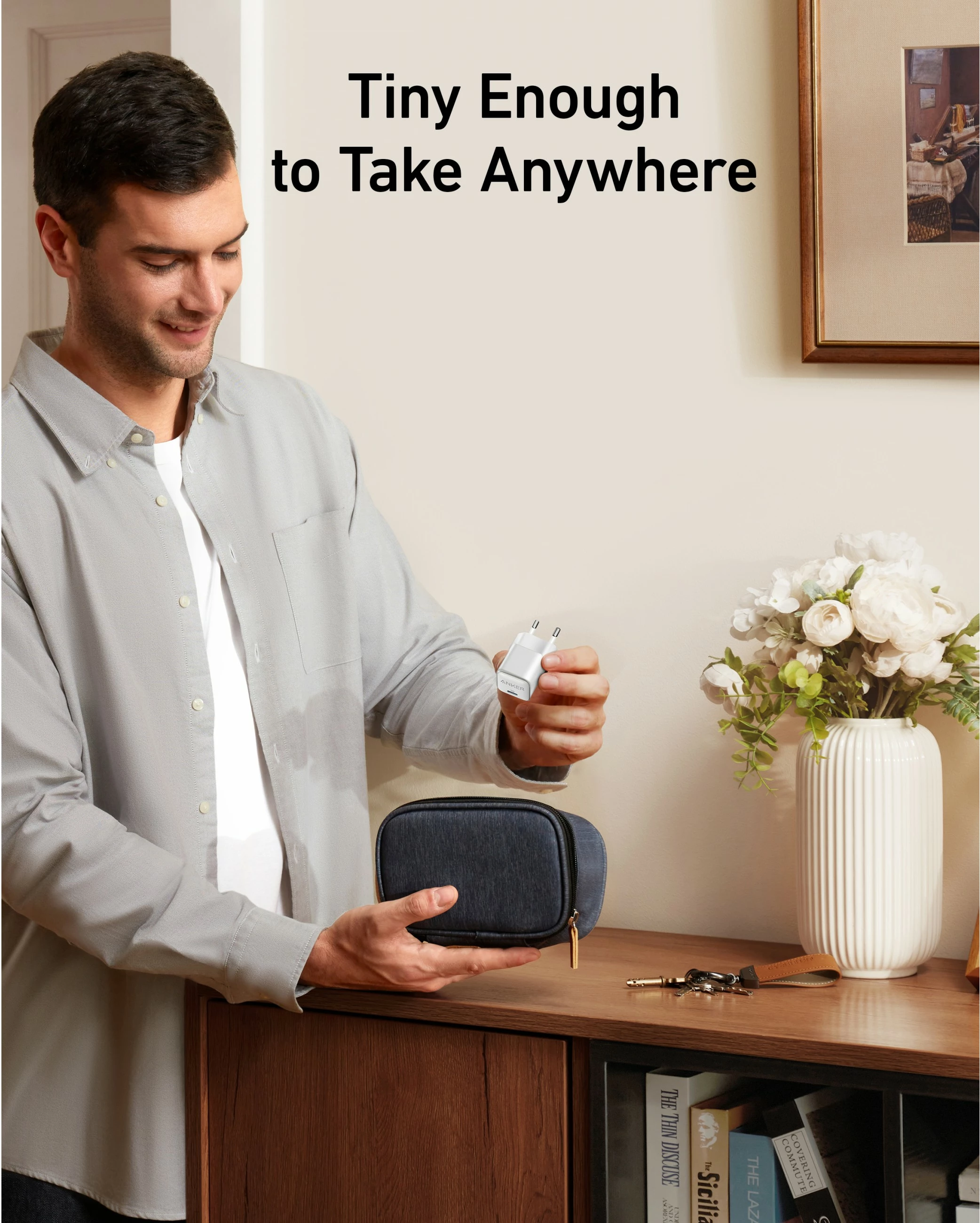 Polnilec 20 W Anker 511 Nano Pro, USB, bel