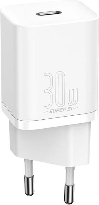 Hitri polnilec Baseus Super Si 1C, 30W, USB-C, bel