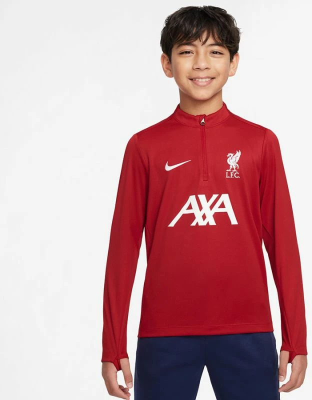 Pulover za otroke Liverpool DF Academy Pro Drill Top Jr FQ2757-688, Nike, rdeč