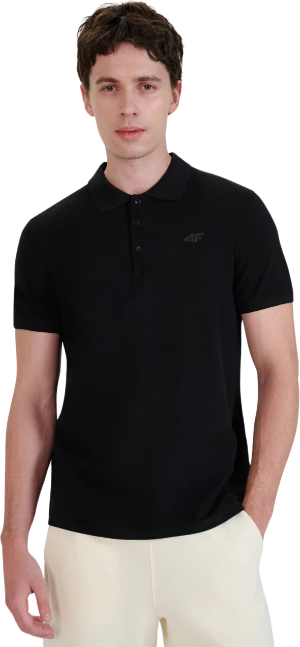 Polo majica za moške, črna, 4F