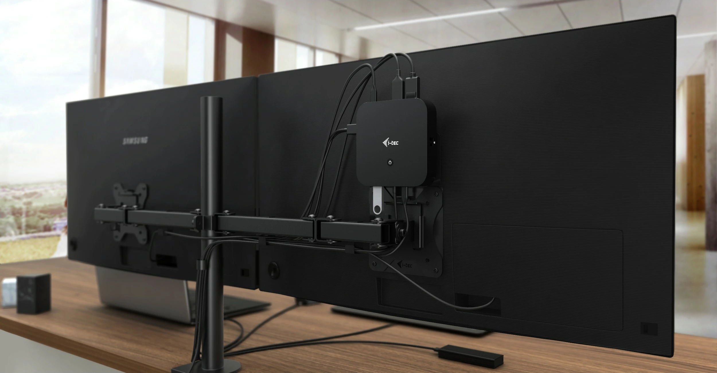 Dock postaja USB-C HDMI DP, 100 W, 2x 4K, 6x USB, Ethernet, črn - I-Tec