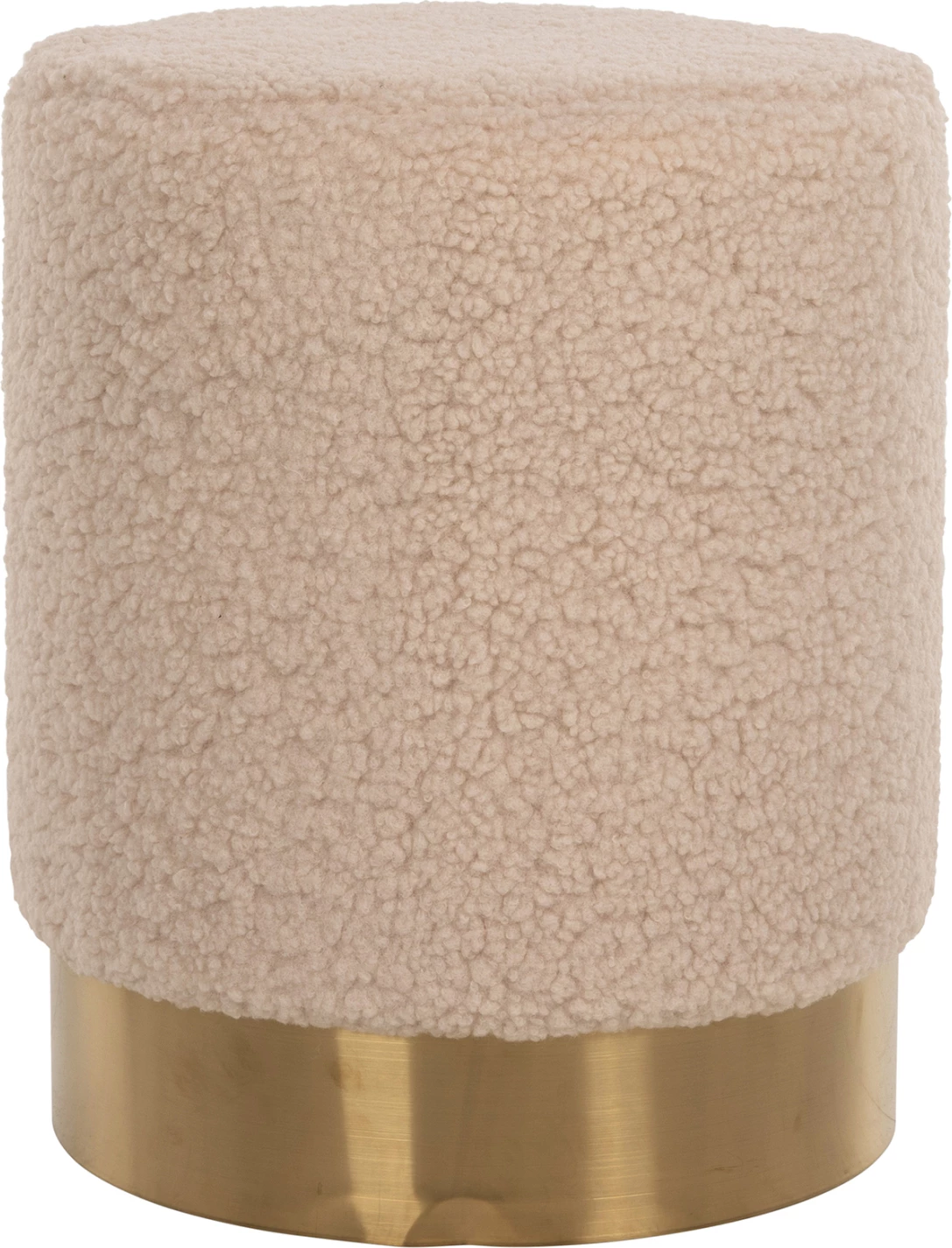 Stolček LEVY FH8408.20 iz boucle tkanine ecru-zlata osnova Φ35x42Hcm