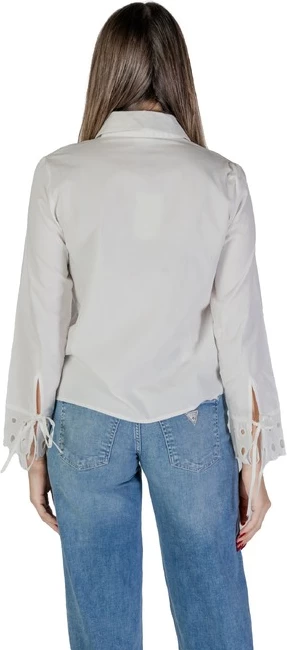 Majica z visokim ovratnikom Jacqueline De Yong, ženska, bela