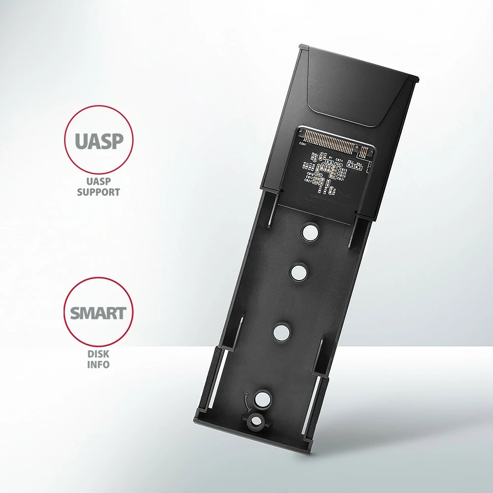 Zunanje računalniško ohišje za SSD M.2 NVMe in SATA, USB-C 3.2 Gen 2, črno - AXAGON EEM2-GTS2 Zunanje računalniško ohišje za SSD M.2 NVMe in SATA, USB-C 3.2 Gen 2, črno - AXAGON EEM2-GTS2