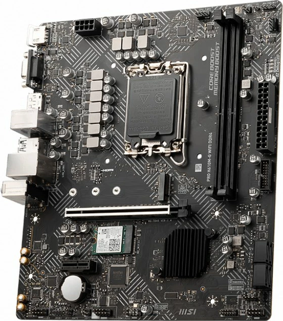 Mikro ATX plošča MSI PRO H610M-G WIFI DDR4, Socket LGA 1700, črna