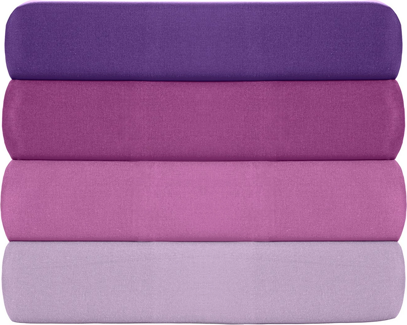 Manjša posteljna rjuha z elastiko, ranforce, vijolična, L'essentiel, 90x190+30 cm