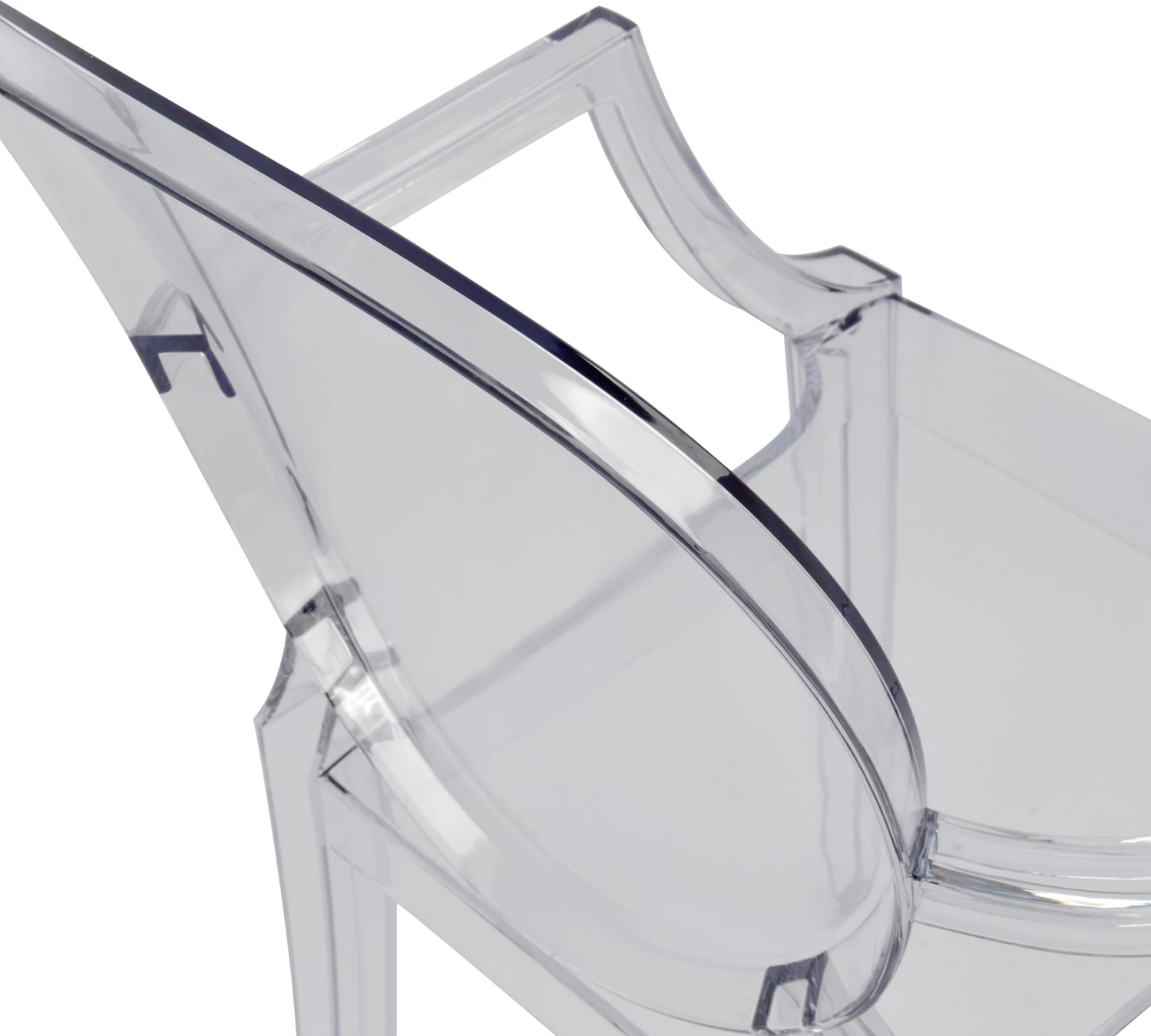 Akrilni stol s prozornimi nasloni za roke Aramis FH0169 52,2x56,5x92cm, set 4 kosov