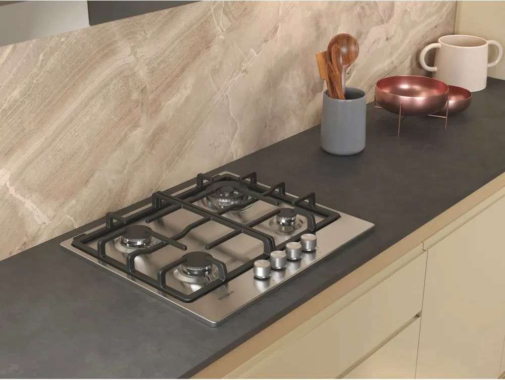 Plinska kuhalna Whirlpool TGML661IXR, 4 gorilniki, inox