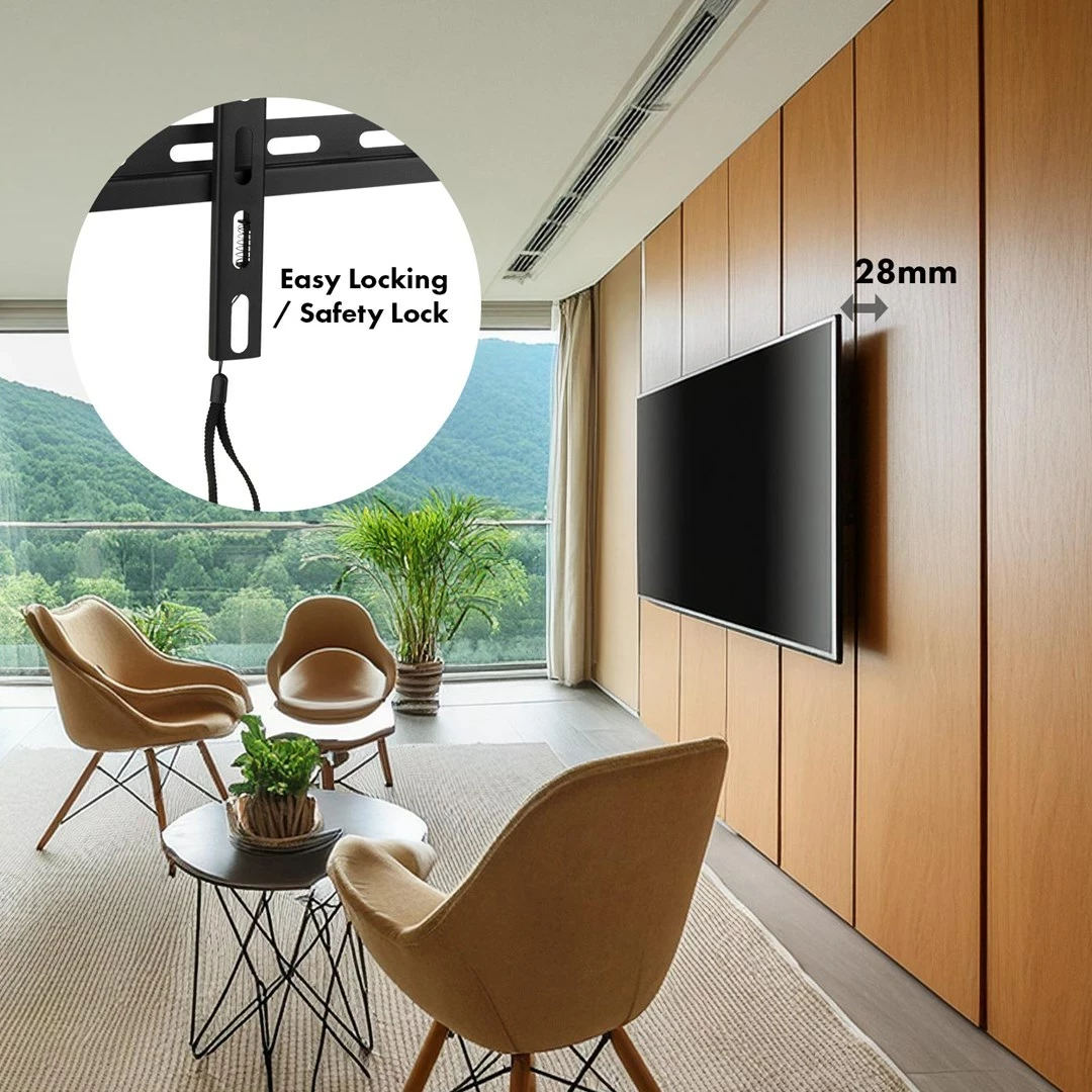 Stenska držala za TV Maclean MC-413, 32"-80", bela