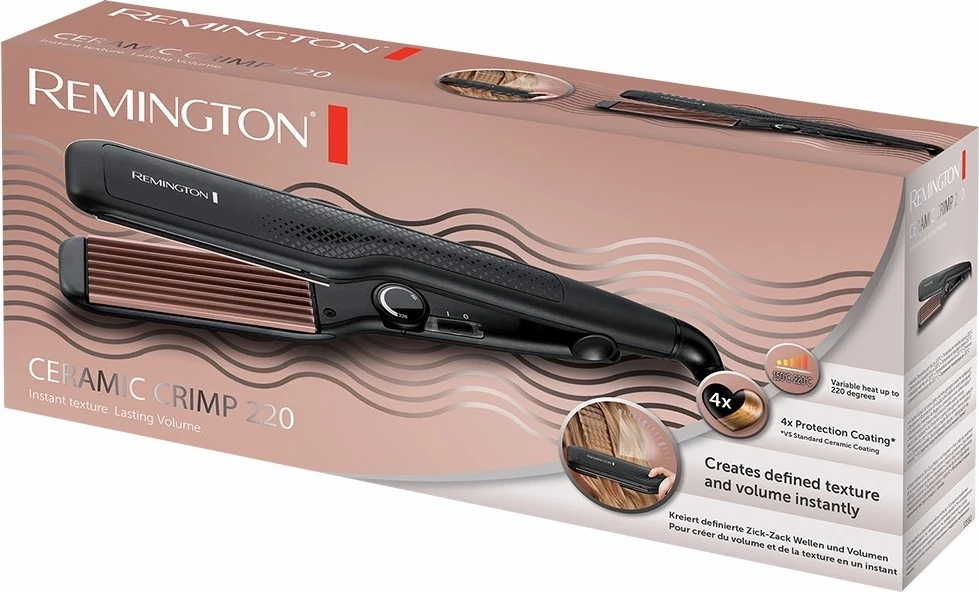 Keramičen valovnik za lase Remington S3580 Ceramic Crimp 220, črn