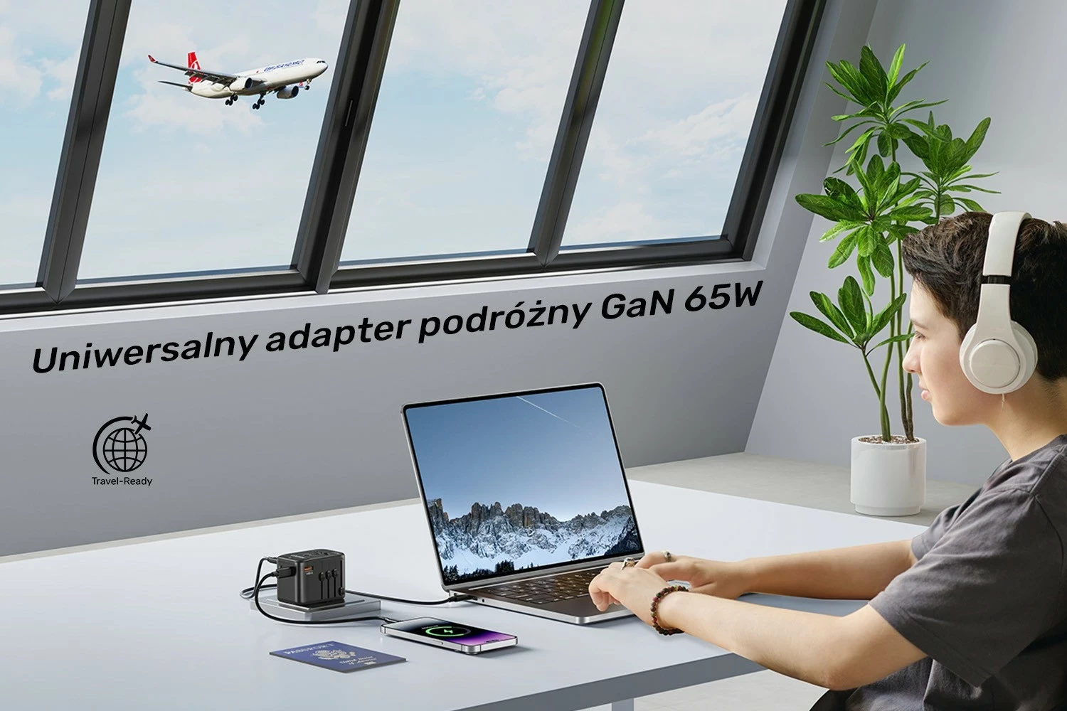 Potovalni polnilnik 65 W Unitek