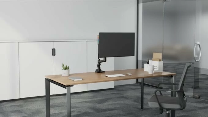 Ergonomski krog za zaslon SmartFit Premium Durable, Kensington, za mizo, do 49", črn