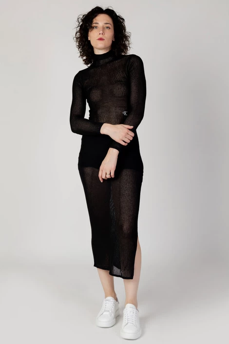 Obleka Calvin Klein Jeans, črna