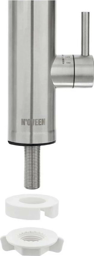 Električna pipa za vodo N'OVEEN IWH960, LED zaslon, inox, IPX4, srebrna