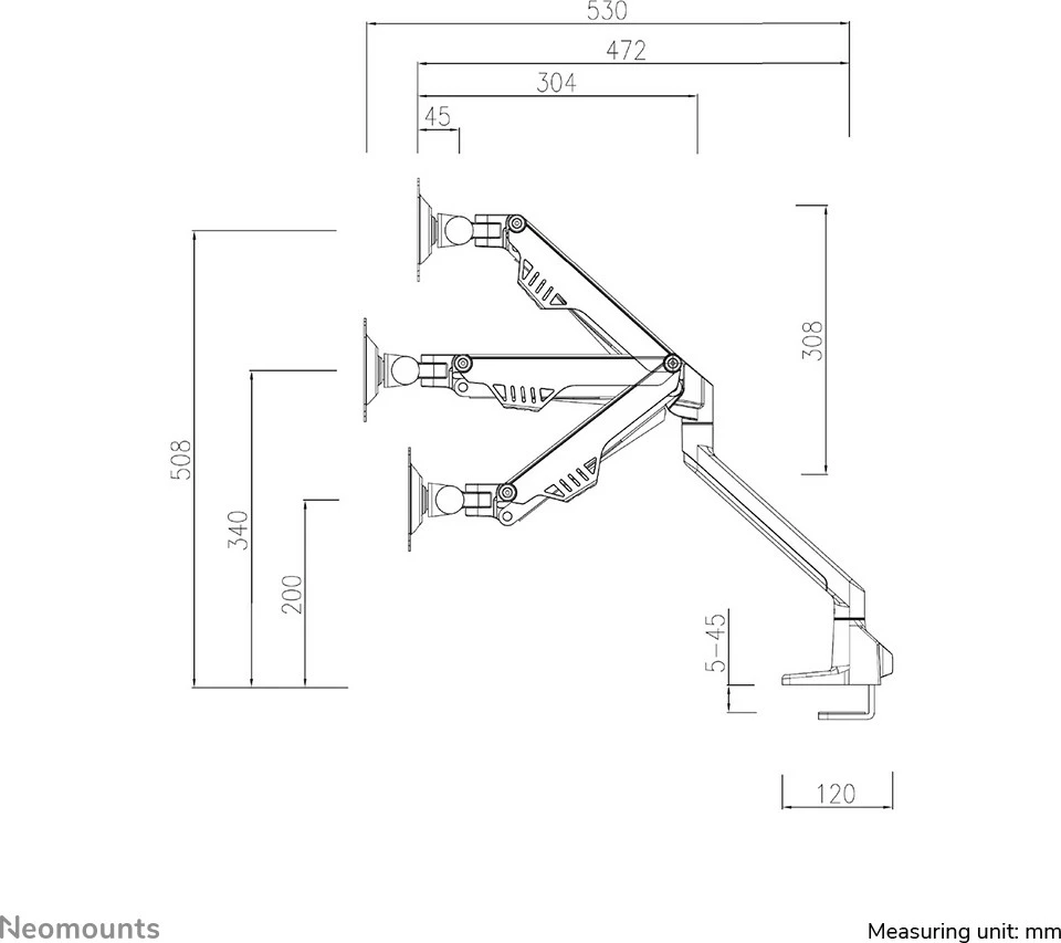 Krmilni nosilec za monitor, Neomounts Newstar FPMA-D750DBLACK2, 8 kg, 32", črn Krmilni nosilec za monitor, Neomounts Newstar FPMA-D750DBLACK2, 8 kg, 32", črn