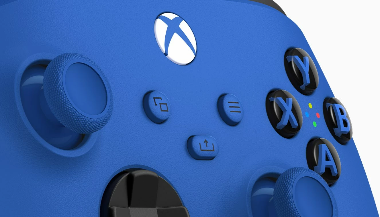 Brezžični igralni plošček Bluetooth/USB za Xbox One/PC, Microsoft Xbox Wireless Controller, moder