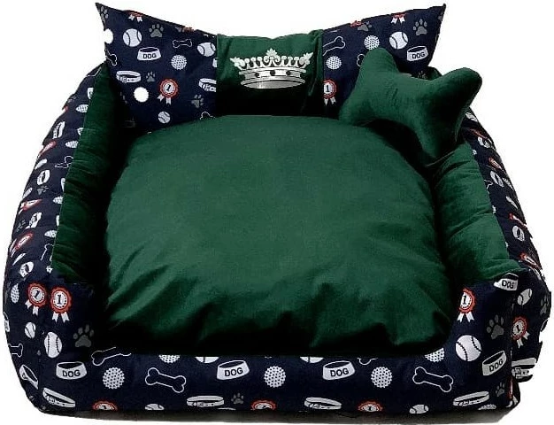 Postelja za pse in mačke GO GIFT XXL - zelena - 110x90x18 cm