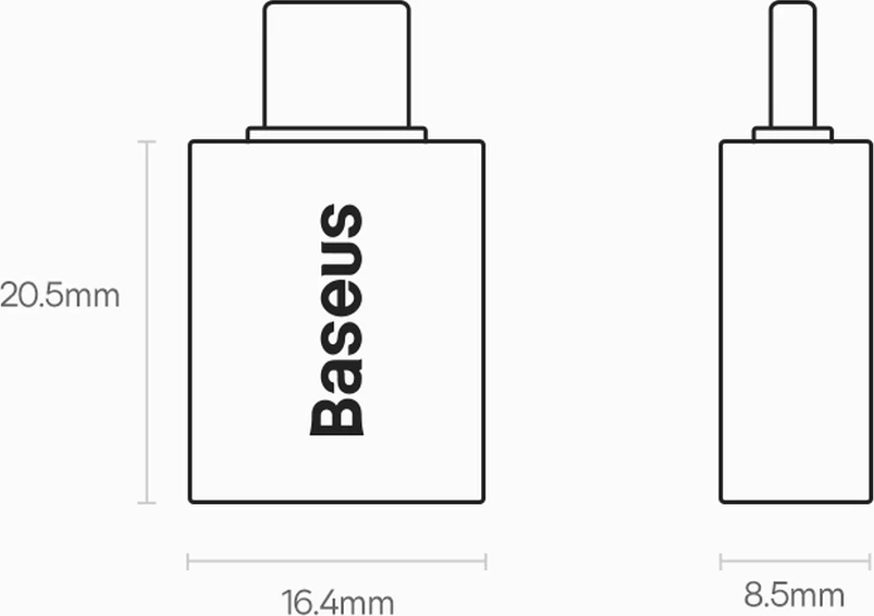 Adapter USB Type-C na USB-A 3.2 Gen 1, Baseus Ingenuity Series, moder