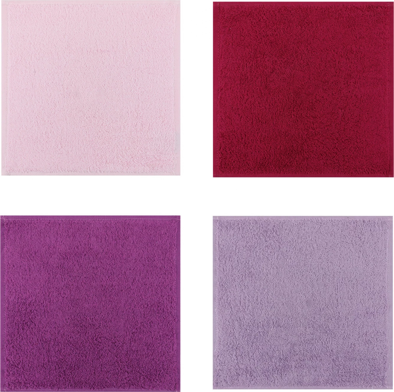 Brisače laveta 4 kosi Beverly Hills Polo Club FH12124.05 rdeča vijolična roza bela 30x30 cm