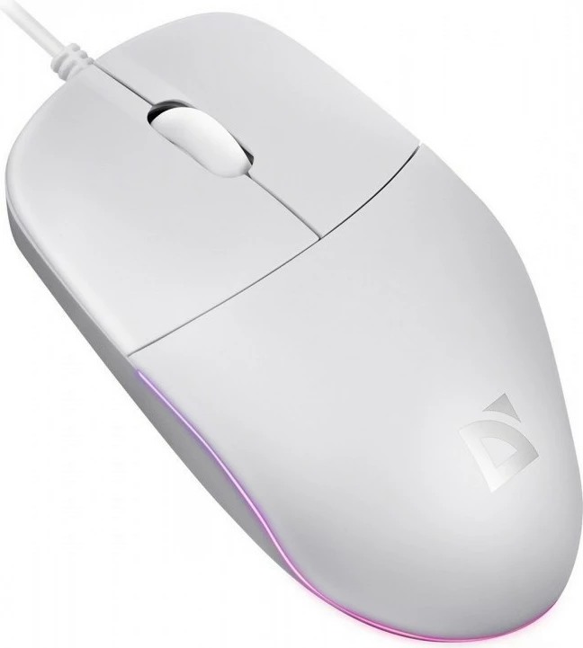 Optični žični miška Defender Azora MB-241, 1200 DPI, RGB, bela