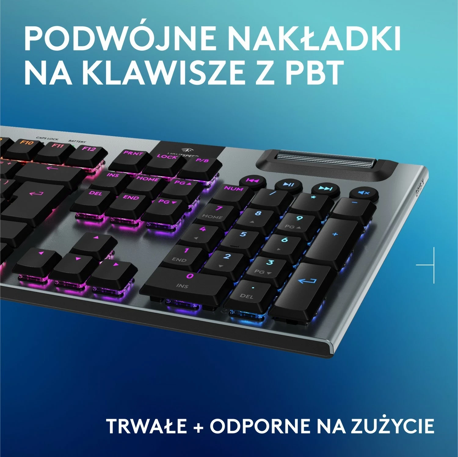 Mehanična tipkovnica RGB Logitech G915 X, črna