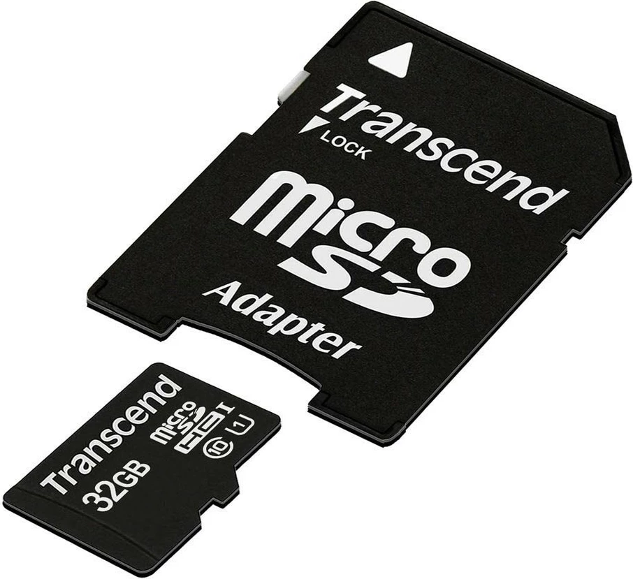Kartica microSDHC 32GB, Class 10, UHS‑I, z adapterjem, črno/rdeča (Transcend) Kartica microSDHC 32GB, Class 10, UHS‑I, z adapterjem, črno/rdeča (Transcend)