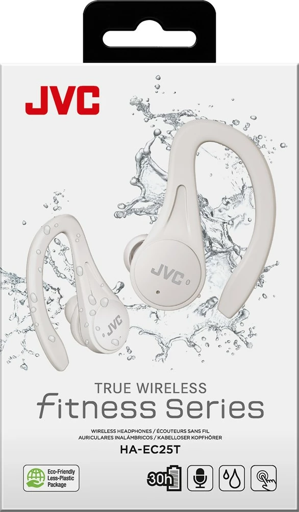 Slušalke True Wireless z ušesnim trakom JVC HA-EC25TWU, bele
