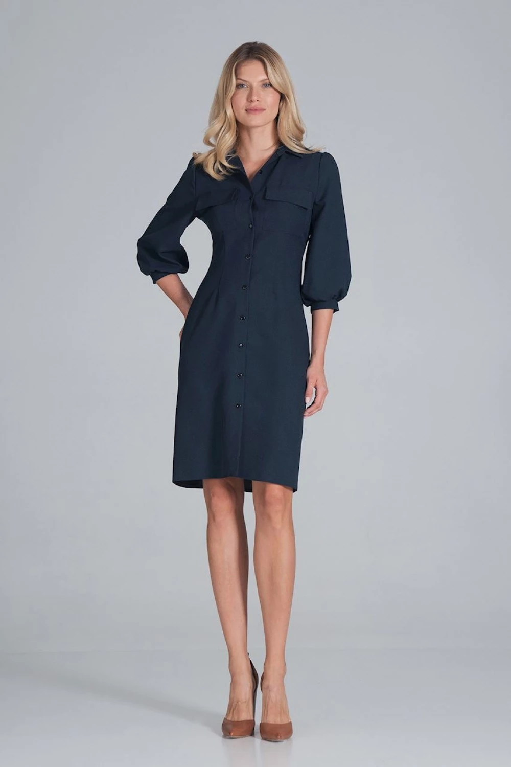 Obleka Figl 162393, temno modra