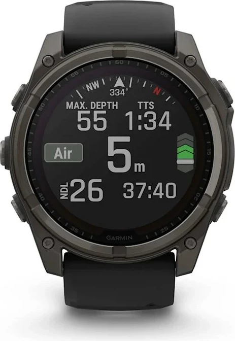 Pametna ura, Garmin fenix 8, 51 mm, 32 GB, titan, črna