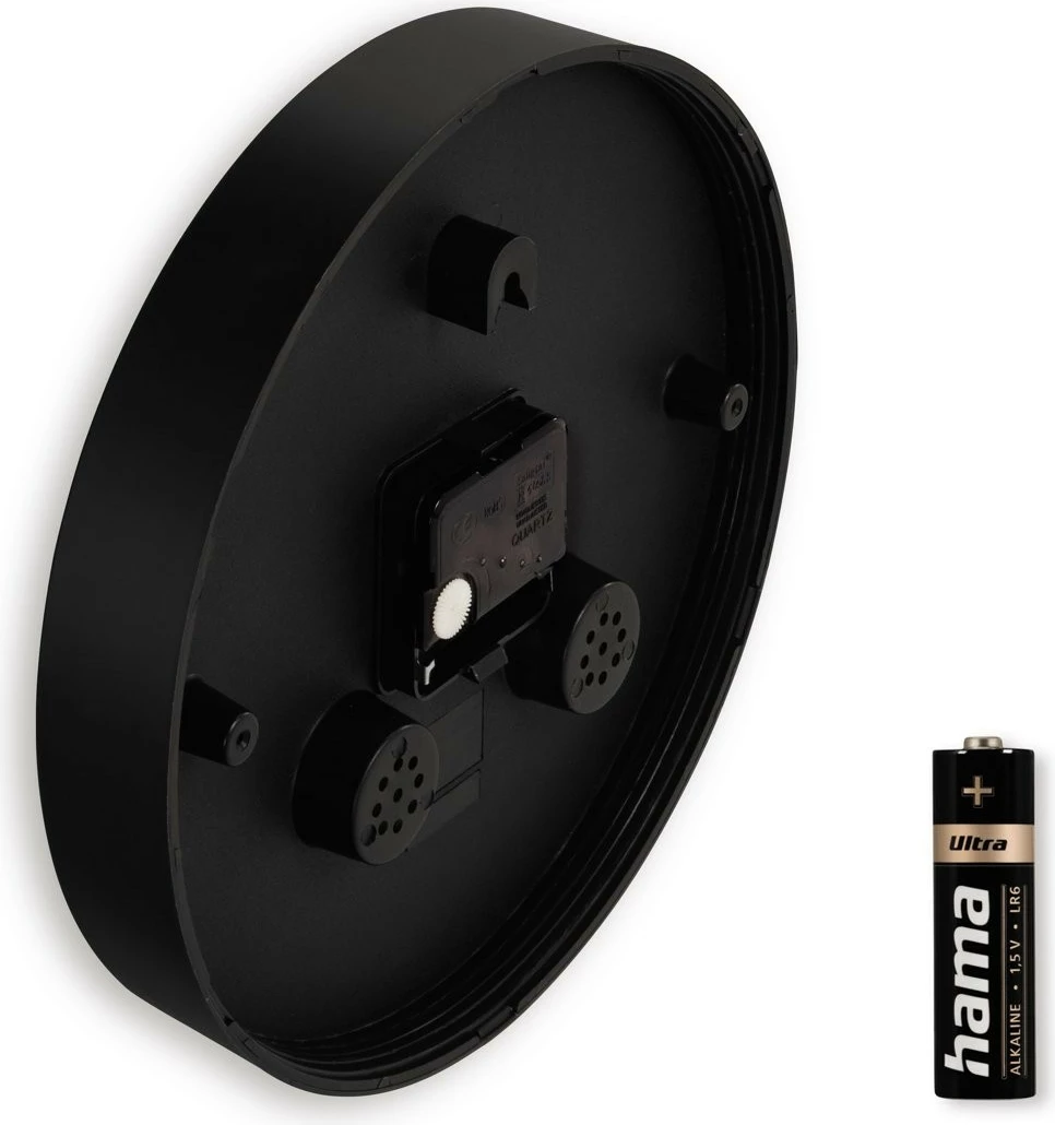 Stenska ura Capri Hama, 25 cm, analogna, črna