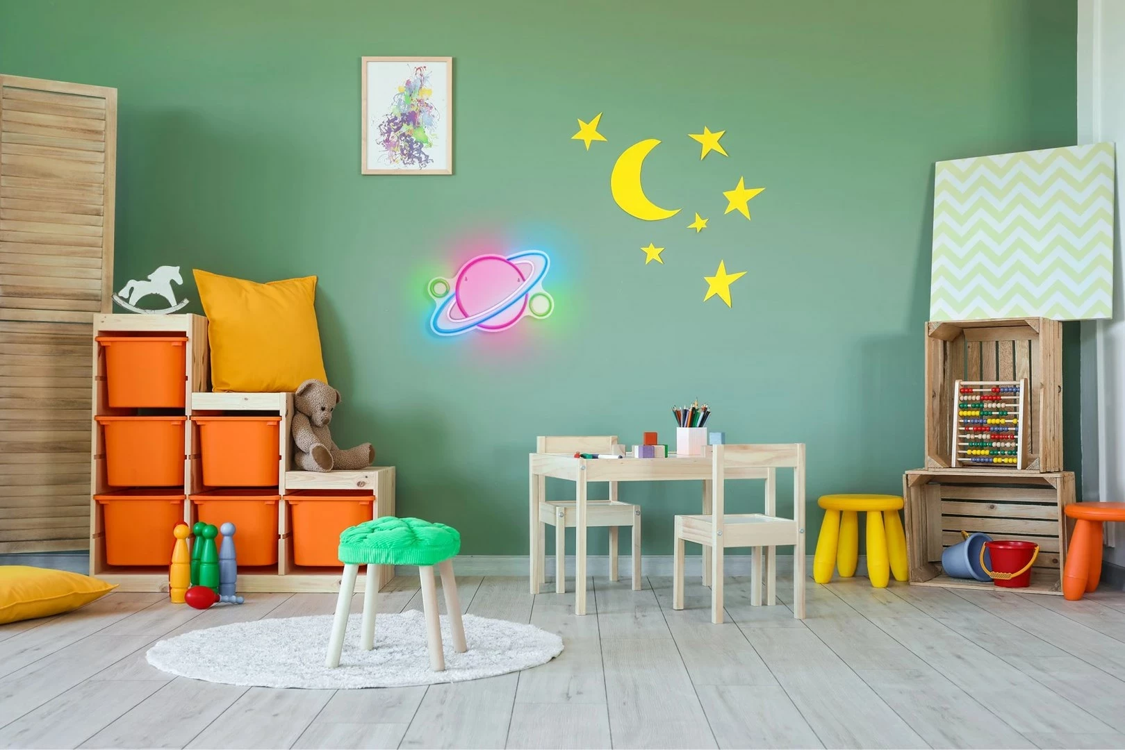 Večbarvna LED luč ACTIS ACS-NEON PLANET, multibarna