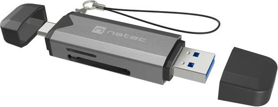 Bralnik kartic Natec Scarab 3, USB 3.1 Gen 1, USB A/C, črn