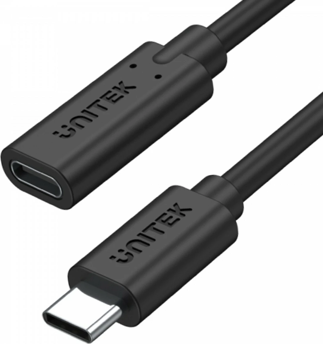 Podaljševalni kabel USB-C, 1,5 m, 100 W, 10 Gbps, 4K, črn, Unitek C14086BK-1.5M