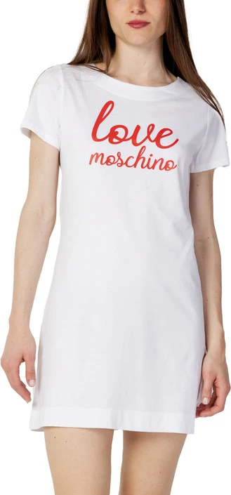 Obleka Love Moschino, bela