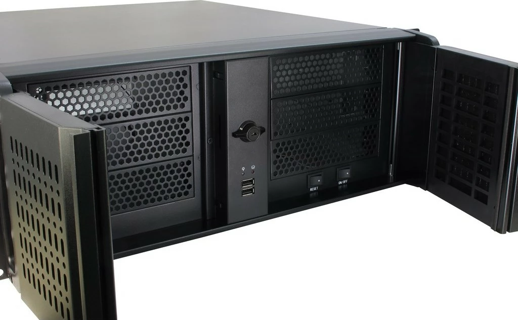 Serversko ohišje 4U Inter-Tech 4U-4098-S, Rack, ATX, micro ATX, Mini-ITX, črno