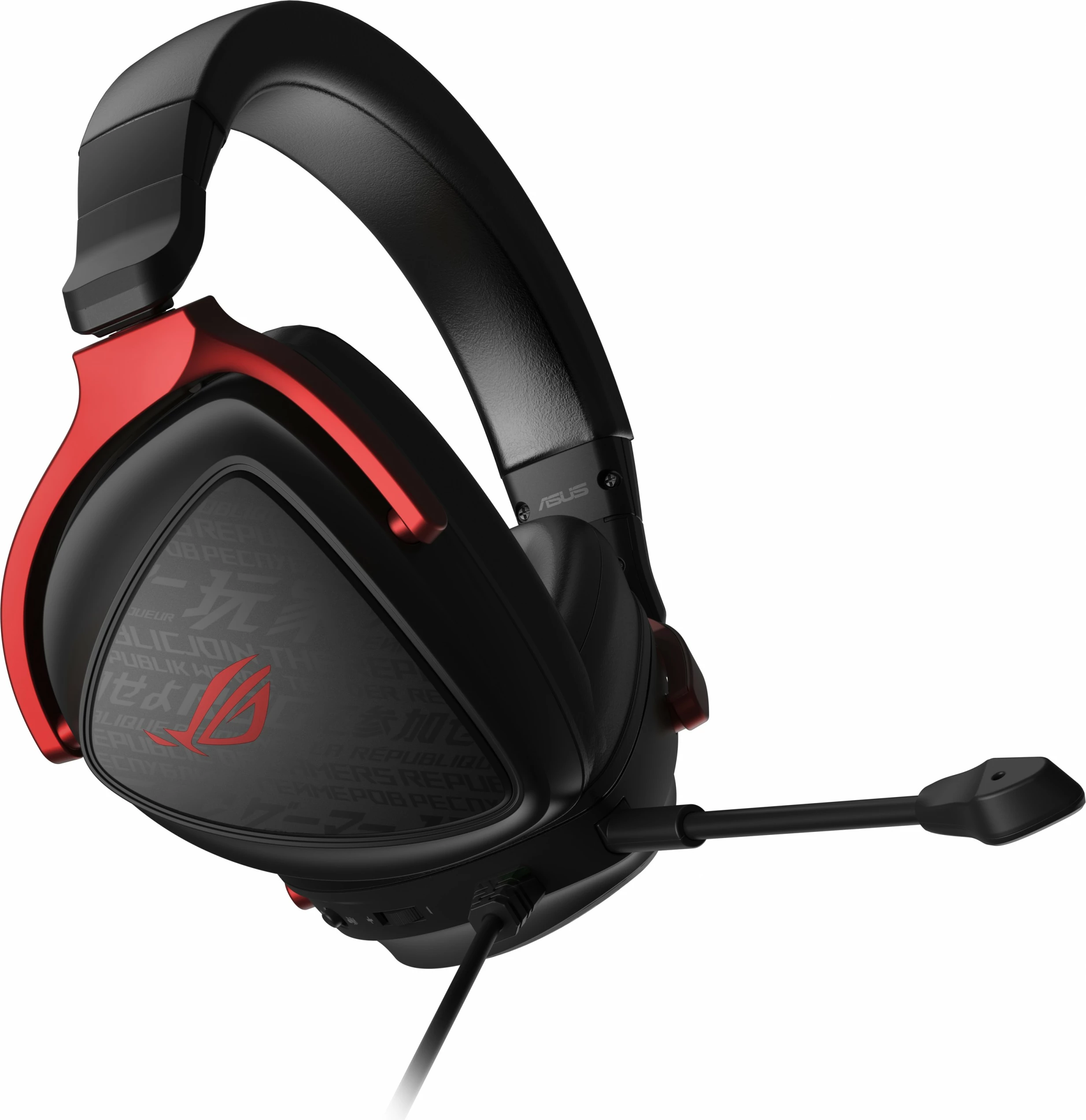 Gaming slušalke ROG Delta S Core ASUS, z žico, virtualni 7.1 surround, snemljiv mikrofon, črne