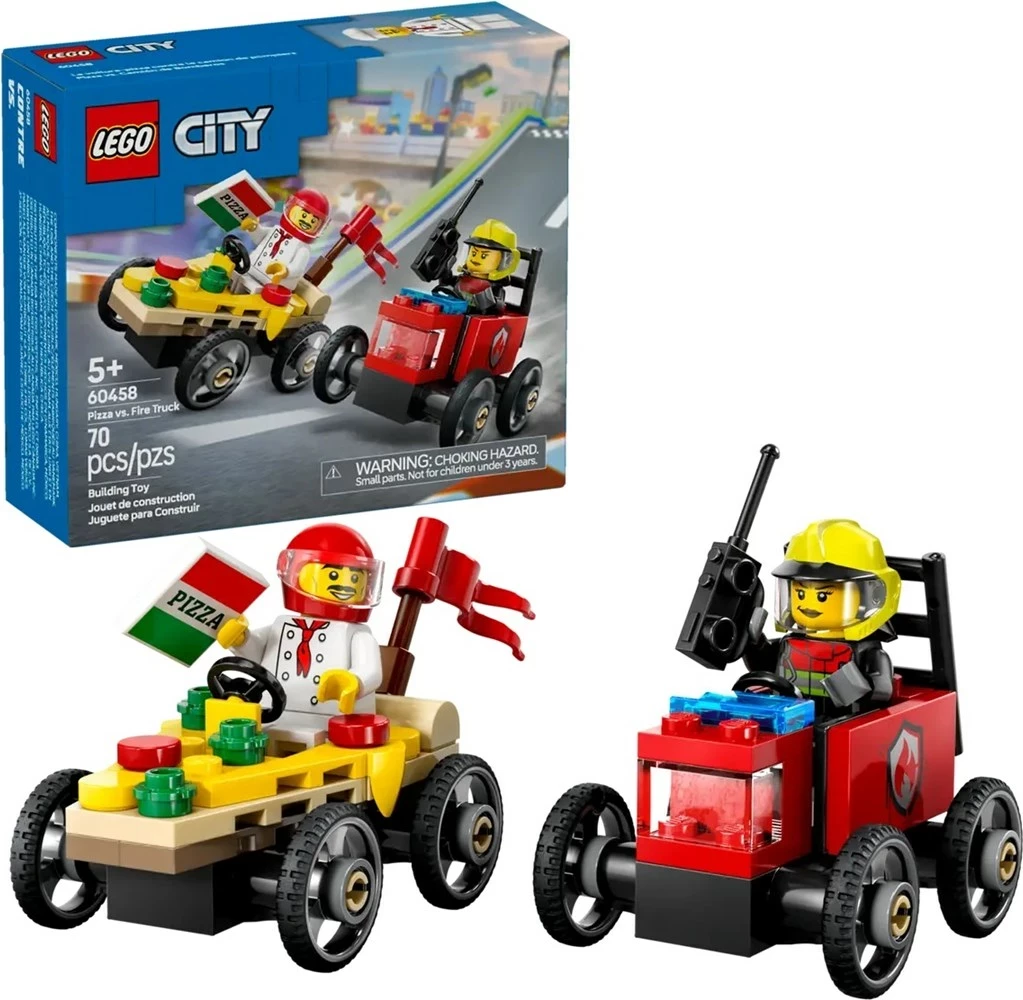 Set LEGO City Pizza proti gasilskemu tovornjaku 60458