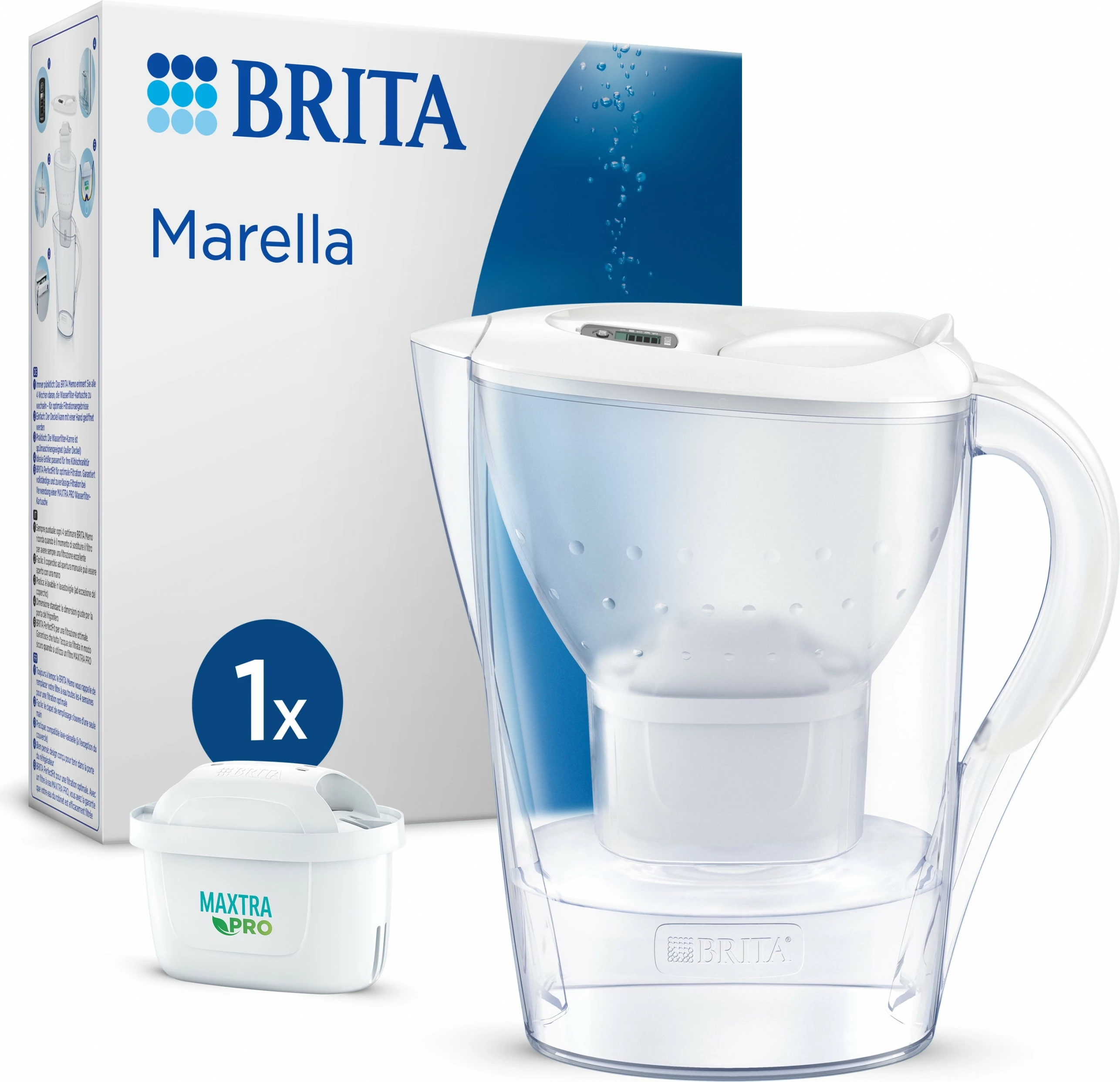 Filter za vodo Brita Marella, 2,4 L, prozoren, bel