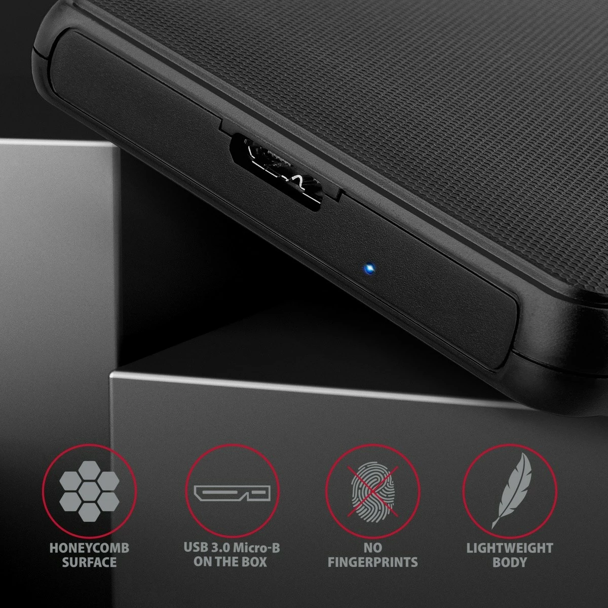 Zunanje ohišje za 2,5" HDD/SSD AXAGON EE25-SL, USB 3.2 Gen1, črno Zunanje ohišje za 2,5" HDD/SSD AXAGON EE25-SL, USB 3.2 Gen1, črno