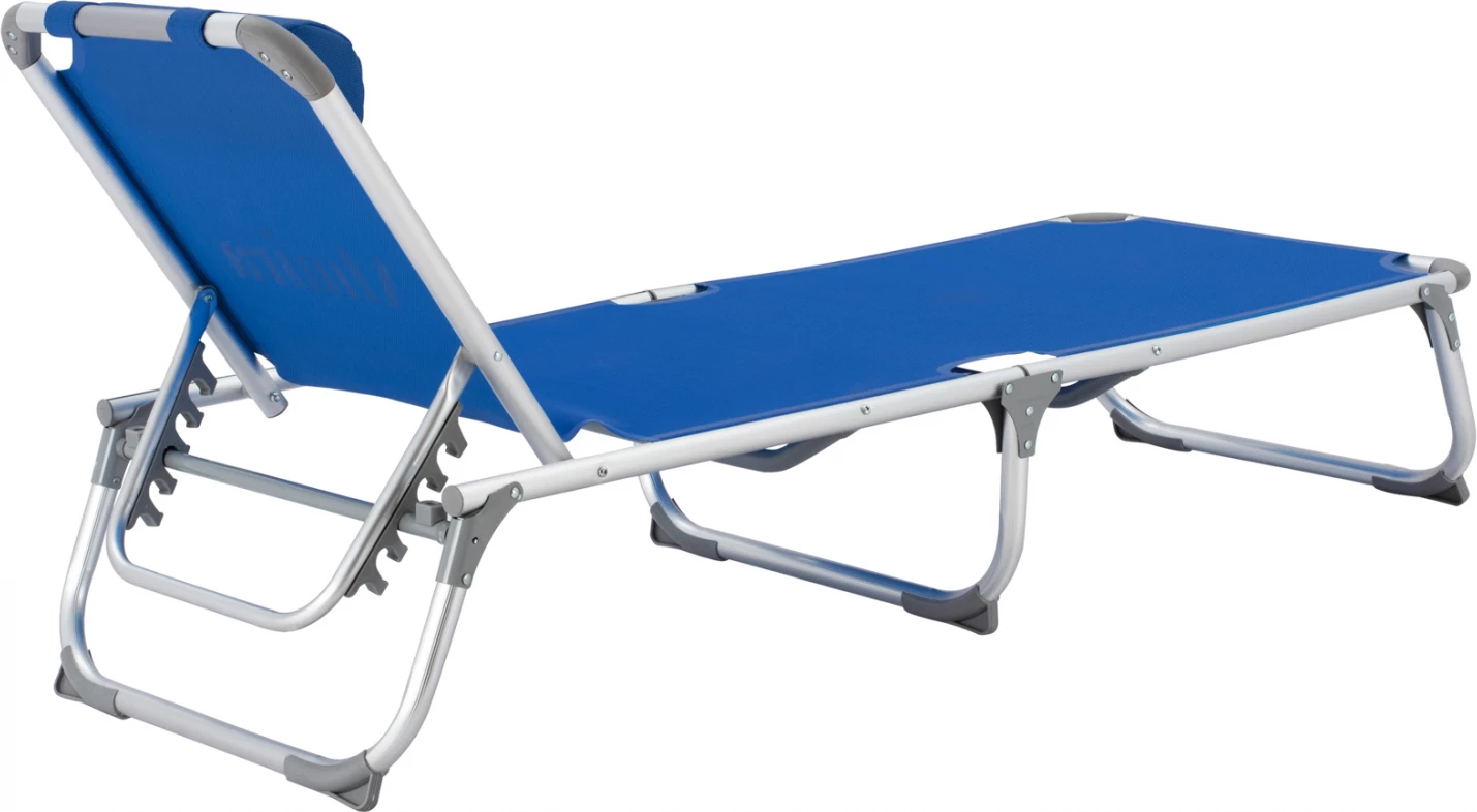 Ležalnik za plažo FH5054.01 težki tip modri aluminij 188x58x28-80 cm