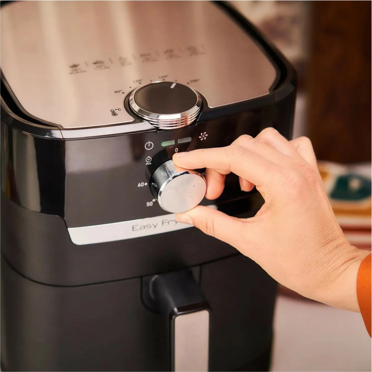 Friteza z zrakom in žar Tefal Easy Fry & Grill, 4,1 L, črna