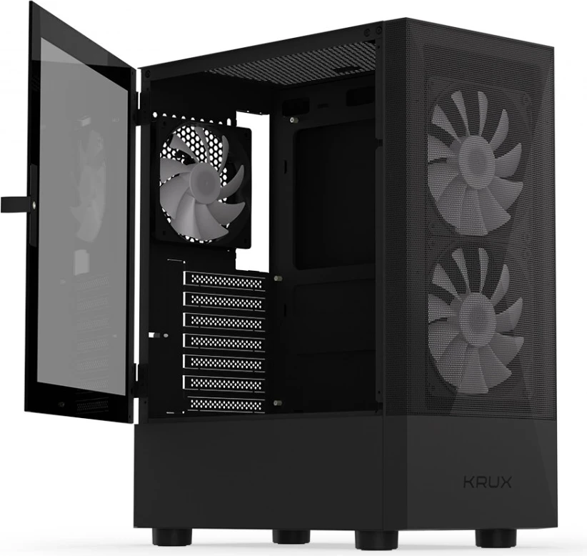 Kasetni računalniški ohišje Krux, črn