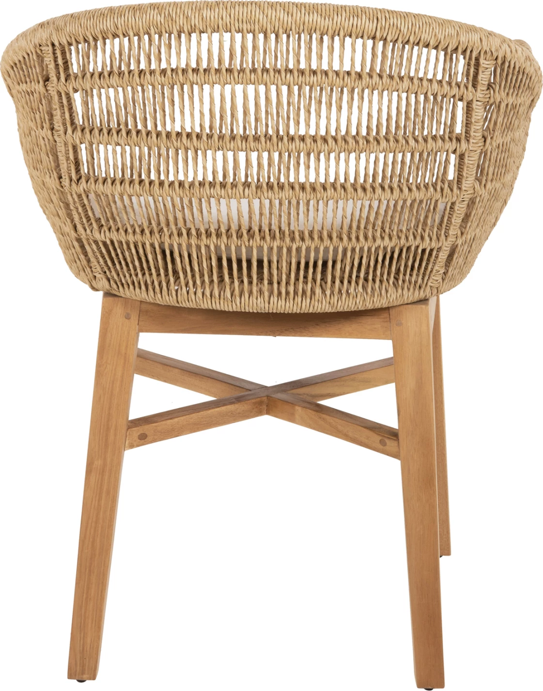 Fotelj LAMORA FH9826 iz tikovine-sintetična vrv-blazina 60x61x78Hcm