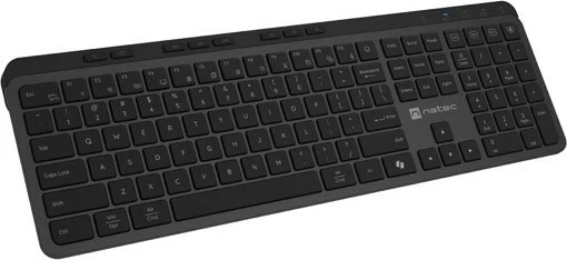 Brezžična tipkovnica, polne velikosti, 21 multimedijskih tipk, črna Natec Medusa