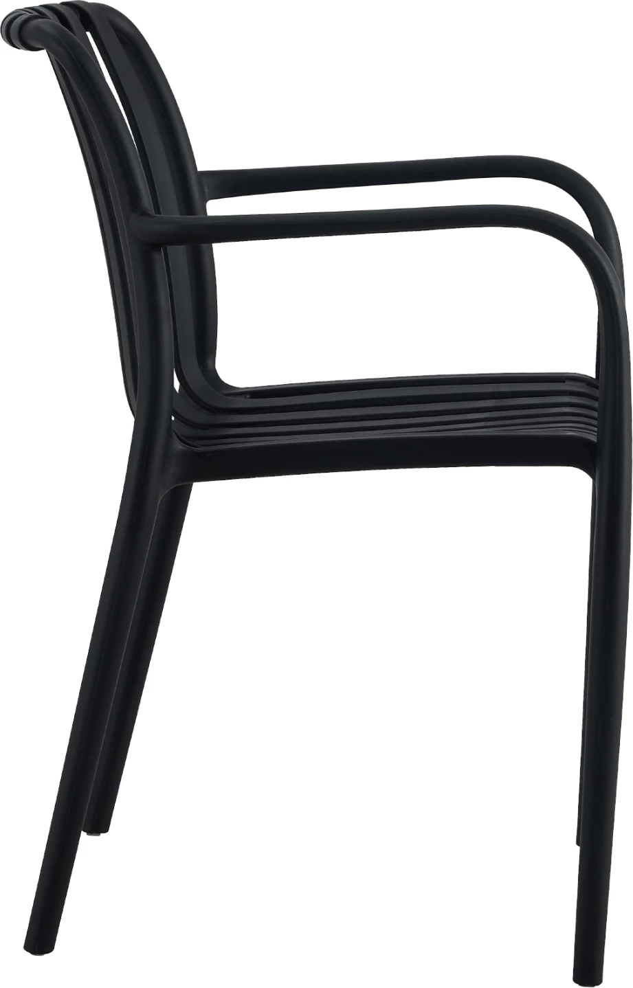 Naslanjač iz polipropilena TIPPY FH5940.02 črn 55x55x81H cm