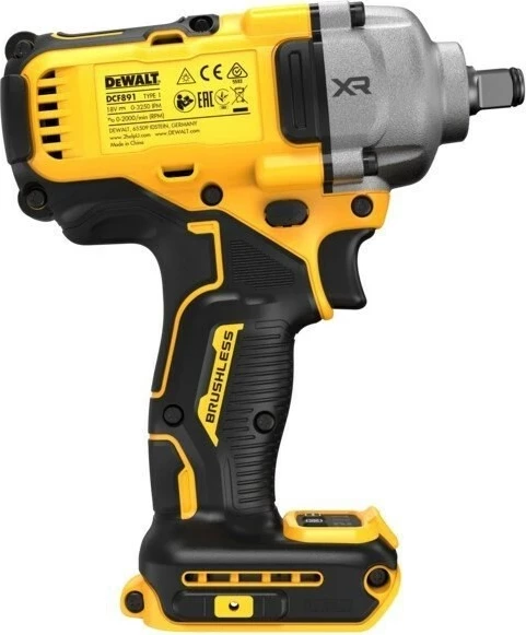 Čelnik udarni DeWalt DCF891P2T, 18V, 2×5Ah XR, 812 Nm, rumeno-črn, komplet z kovčkom