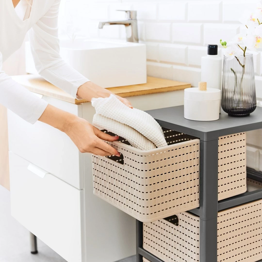 Polica z predali, 3 predali, Rotho Country, antracit