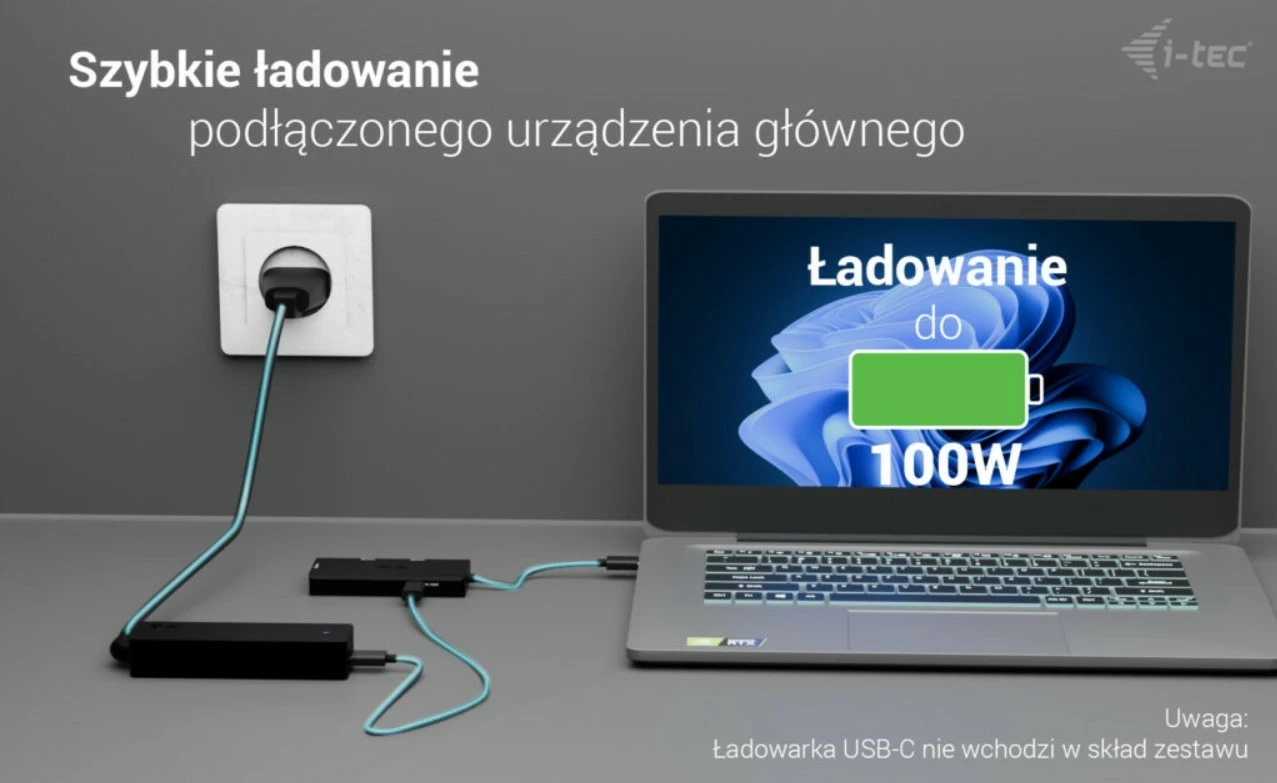 Docking postaja USB-C, i-tec C31TRIPLE4KHDMIPD, 3x HDMI 4K/60 ali 1440p/144 Hz, Power Delivery 100W, kabel 20 cm, črn